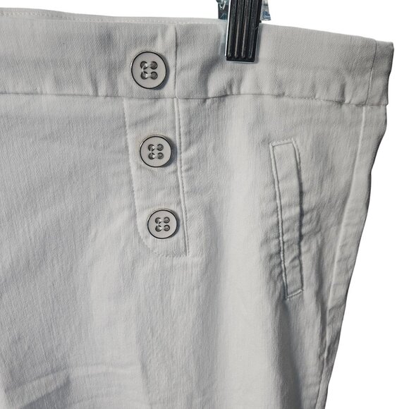 White Soho Apparel Ltd Womens Button-Front High-Waisted Shorts XL Rayon Nylon Sp - Picture 2 of 5
